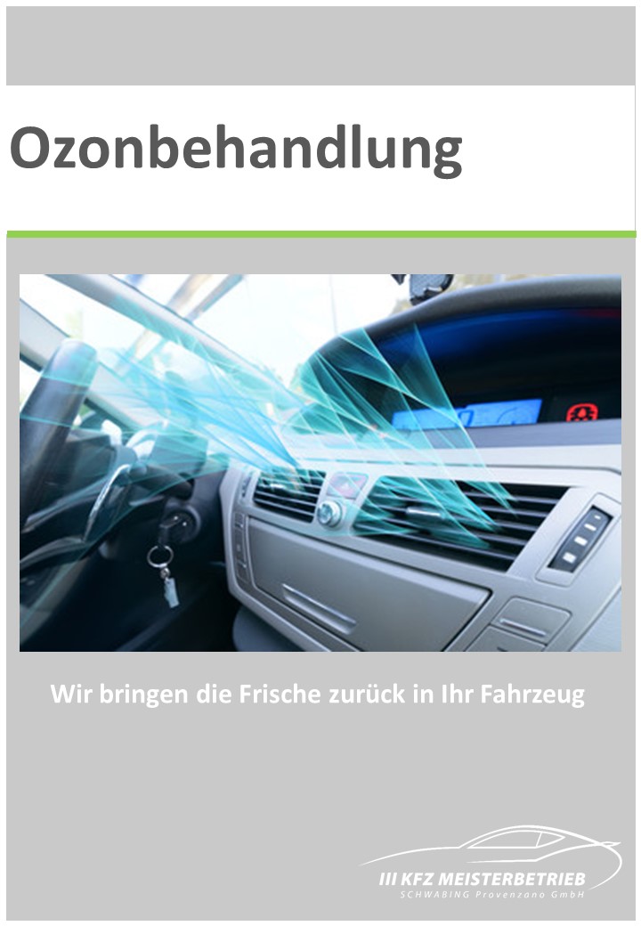 Ozonbehandlung Auto